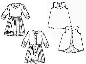 Child's Everyday Dress and Circle Apron-