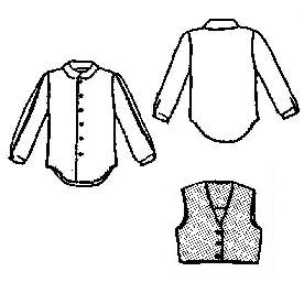Child's Round Collar Shirt & Vest-